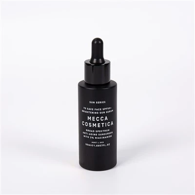Matte sort dropper flaske